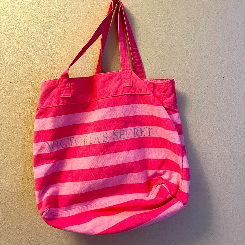 Victorias Secret beach bag pink striped